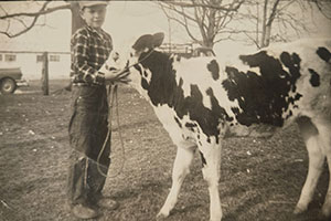 boy with cow